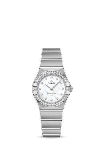 Omega Constellation Manhattan 25 Quartz Stainless Steel / MOP / Diamond